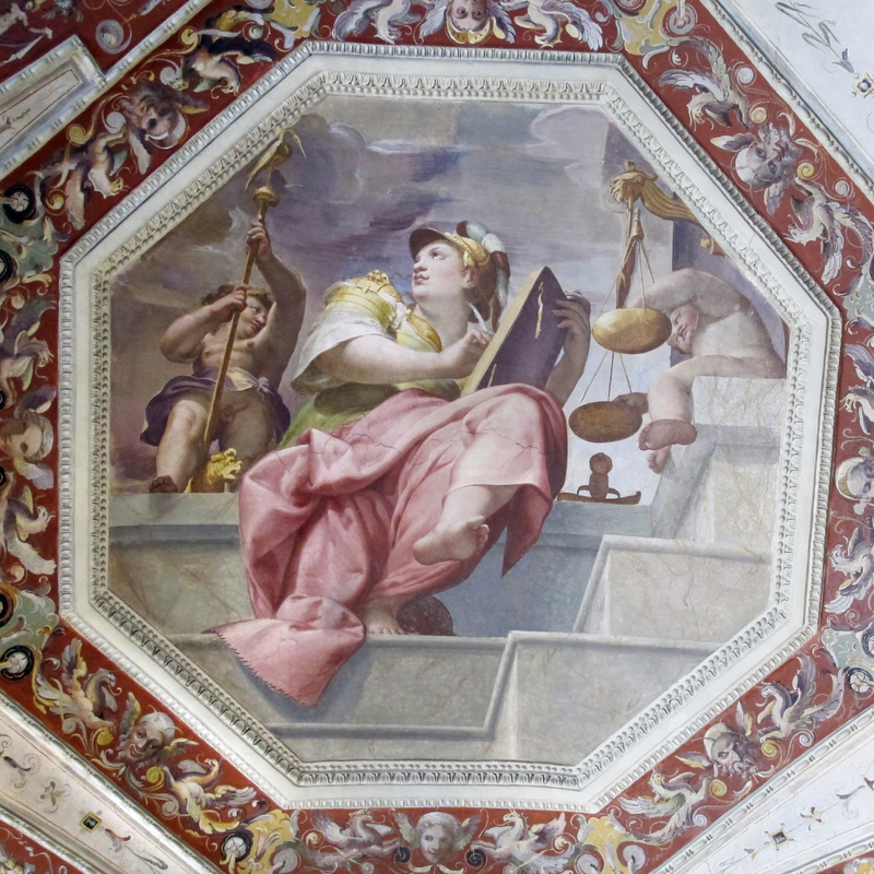 Ricetto  affreschi di lorenzo sabatini  1565   06 giustizia