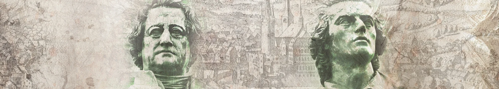 Prof. Dr. em. Gottfried Schramm “Versäumte Begegnungen II Anfang Mai 1805 in Weimar: Ein Freundespaar verbessert seine Balladen – Missed encounters II Mai 1805 in Weimar: Goethe and Schiller discuss their ballads”