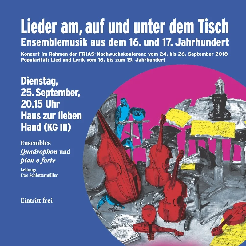 “Songs at, on and under the table” Ensemble music of the 16th and 17th centuries